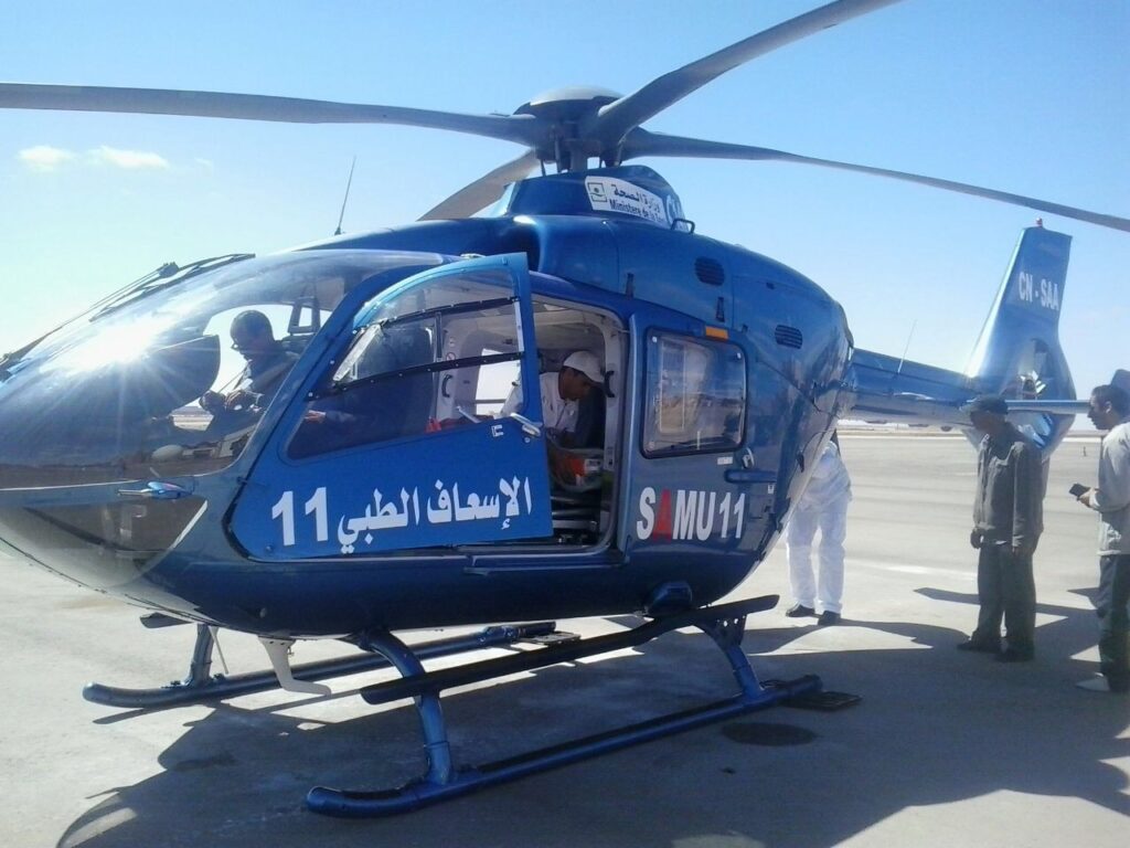 المروحية الطبية لوزارة الصحة تنقل رضيعا