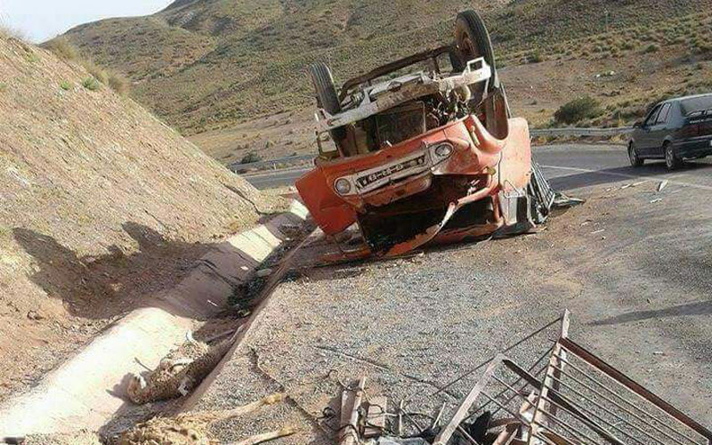 بالصور والفيديو حادثة سير مميتة بين جرادة و تاوريرت