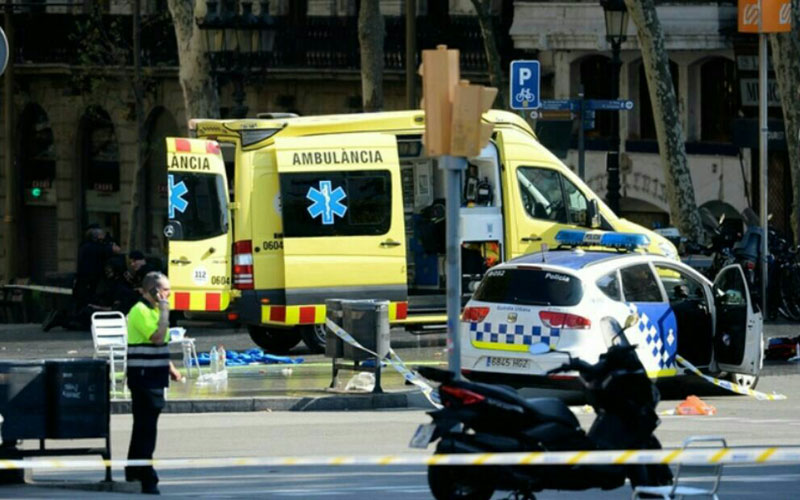 وزير داخلية كاتالونية الاسبانية يؤكد مقتل شخص واحد و اصابة 32 شخص