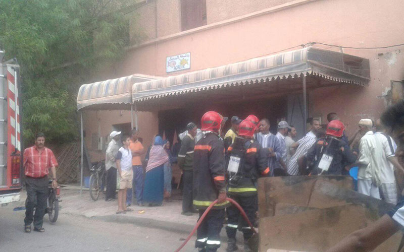  بالصور.. اندلاع حريق في محل للأفرشة بسبب تماس كهربائي بورزازات