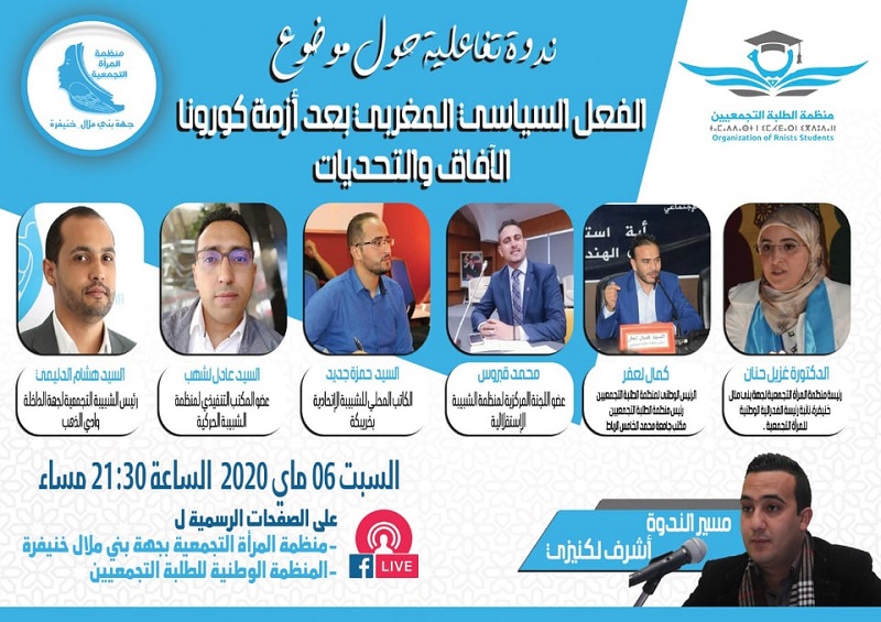 الفعل السياسي المغربي ما بعد أزمة كورونا يجمع الشبيبات الحزبية في ندوة عن بعد
