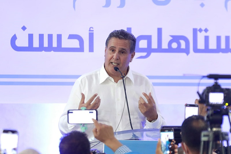 من سطات. أخنوش: المغاربة لديهم رغبة كبيرة في التغيير وسنعمل على تنزيل أولوياتهم