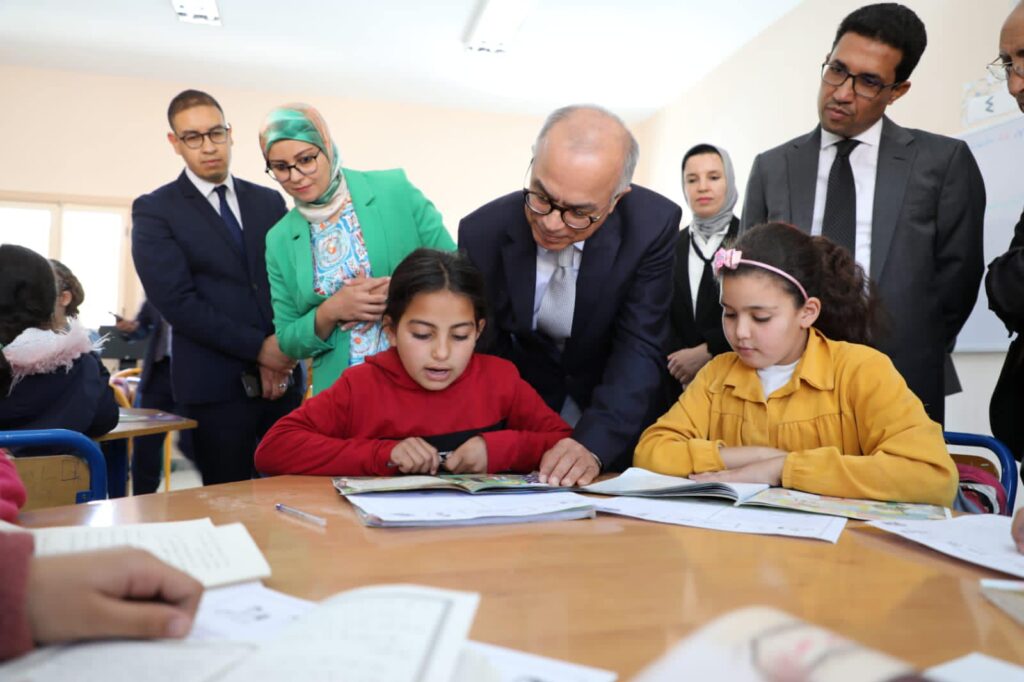 خلال زيارة سابقة لوزير التربية الوطنية والتعليم الأولي والرياضة للمدرسة الجماعاتية أولاد داود