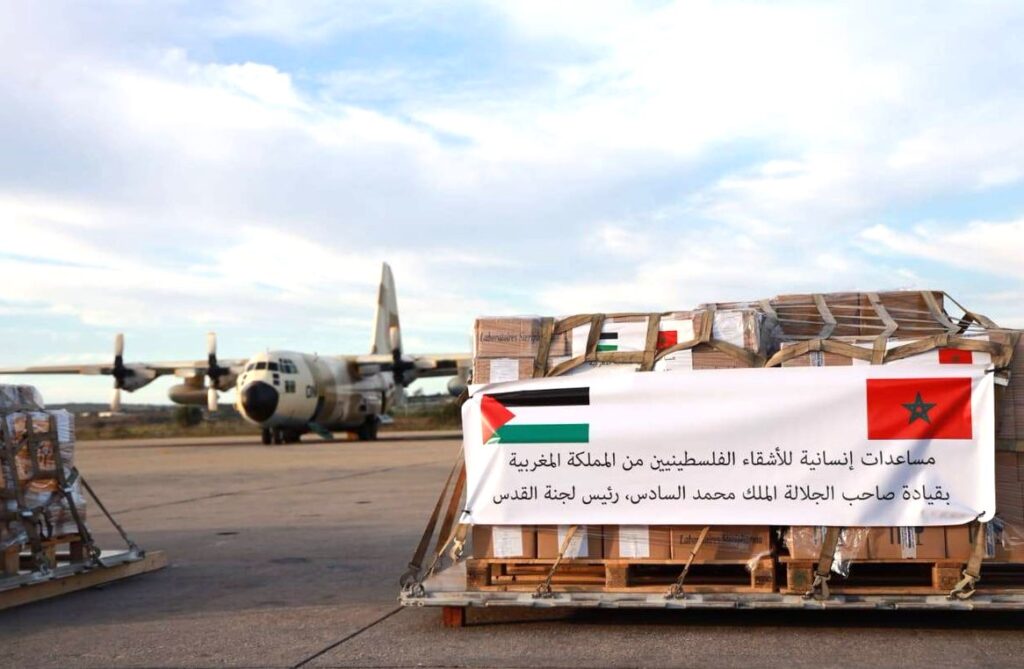 وصول طائرتين عسكريتين مغربيتين إلى مطار العريش محملتين بمساعدات لفائدة الفلسطينيين