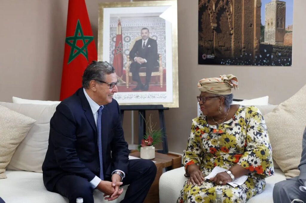 عزيز أخنوش يتباحث مع المديرة العامة لمنظمة ‏التجارة العالمية نجوزي إن أوكونجو إيويالا