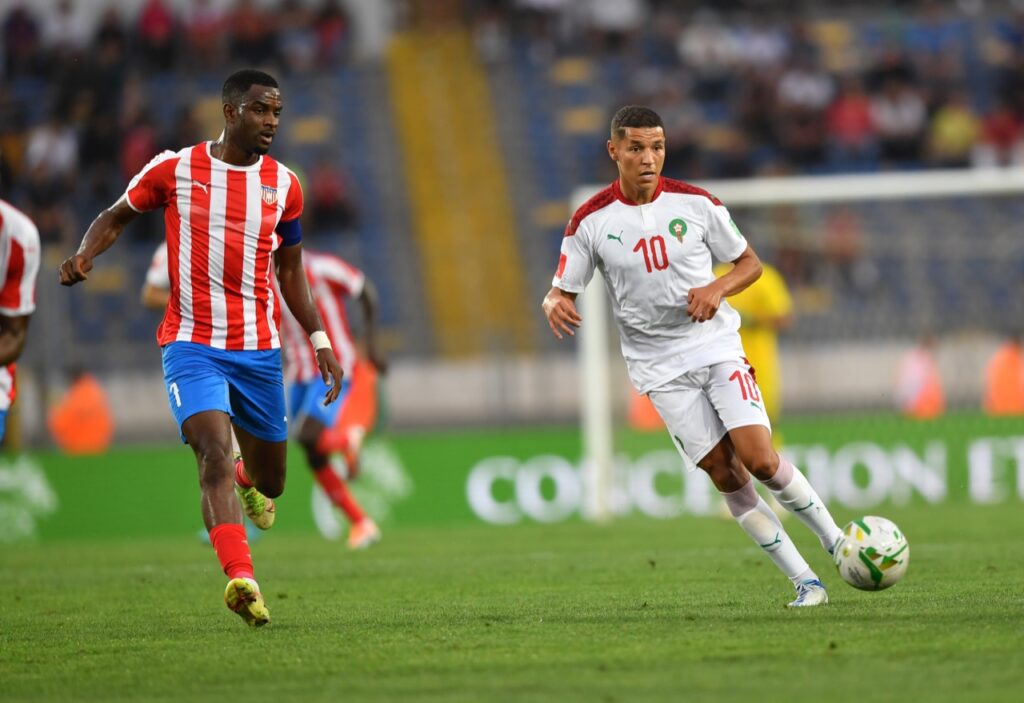 من مباراة سابقة بين المغرب وليبيريا