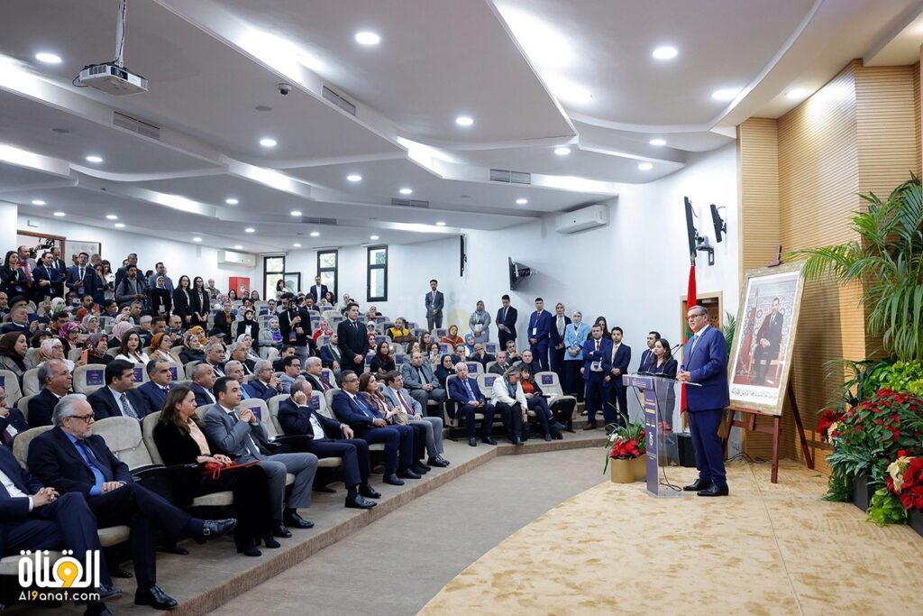 عزيز أخنوش خلال حفل تخرج الدفعتين الثالثة والرابعة من سلك التكوين الأساسي للمدرسة الوطنية العليا للإدارة