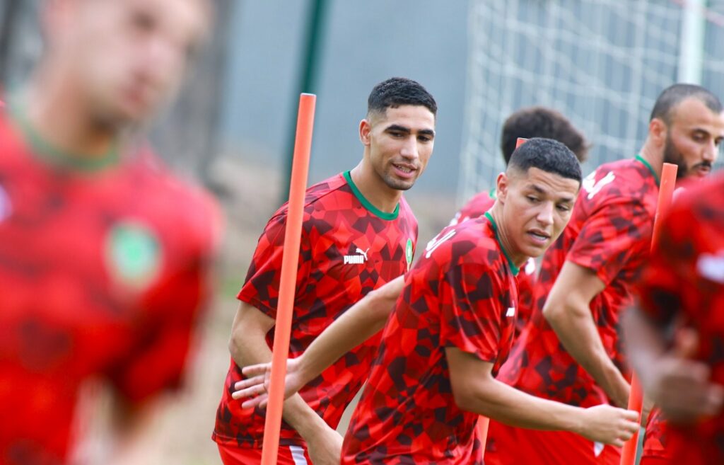 من تداريب المنتخب الوطني المغربي