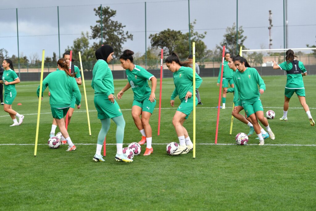 حصة تدريبية للمنتخب الوطني المغربي النسوي