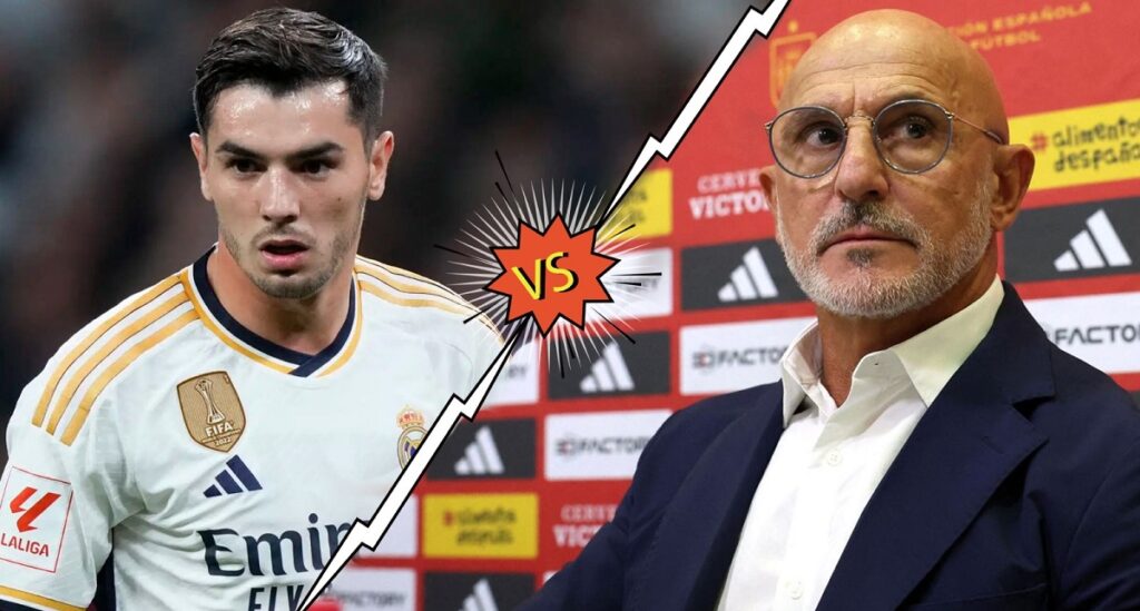 لويس دي لافوينتي مدرب منتخب إسبانيا ونجم ريال مدريد إبراهيم دياز