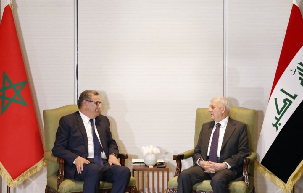 عزيز أخنوش يتباحث بالمنامة مع الرئيس العراقي