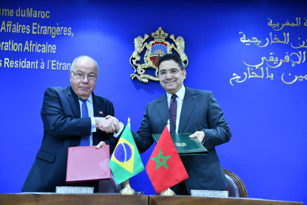 وزير خارجية المغرب ناصر بوريطة ونظيره البرازيلي