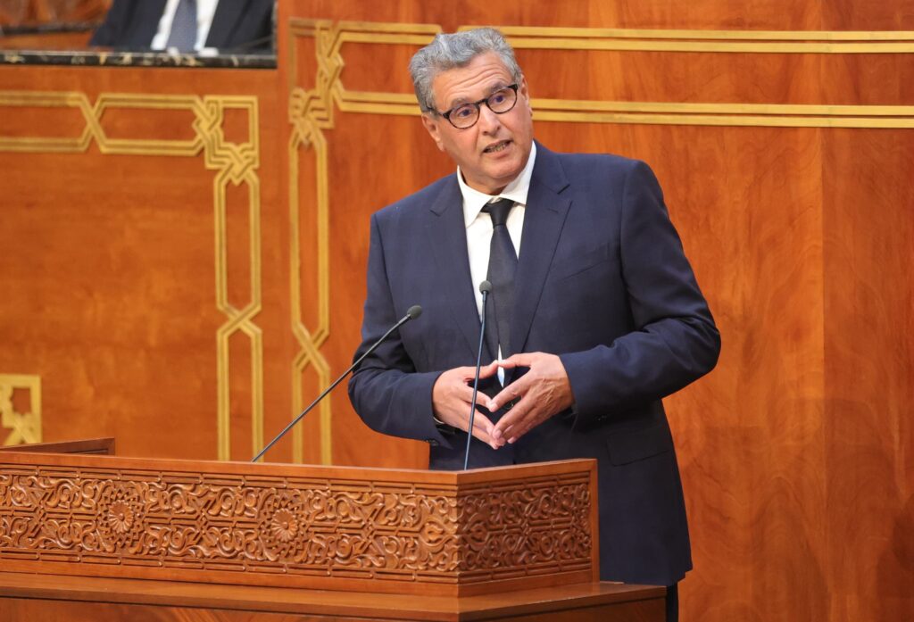 عزيز أخنوش رئيس الحكومة بمجلس المستشارين