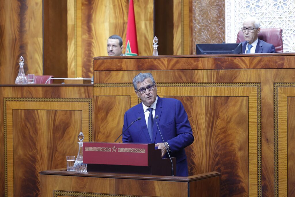 عزيز أخنوش رئيس الحكومة بمجلس النواب