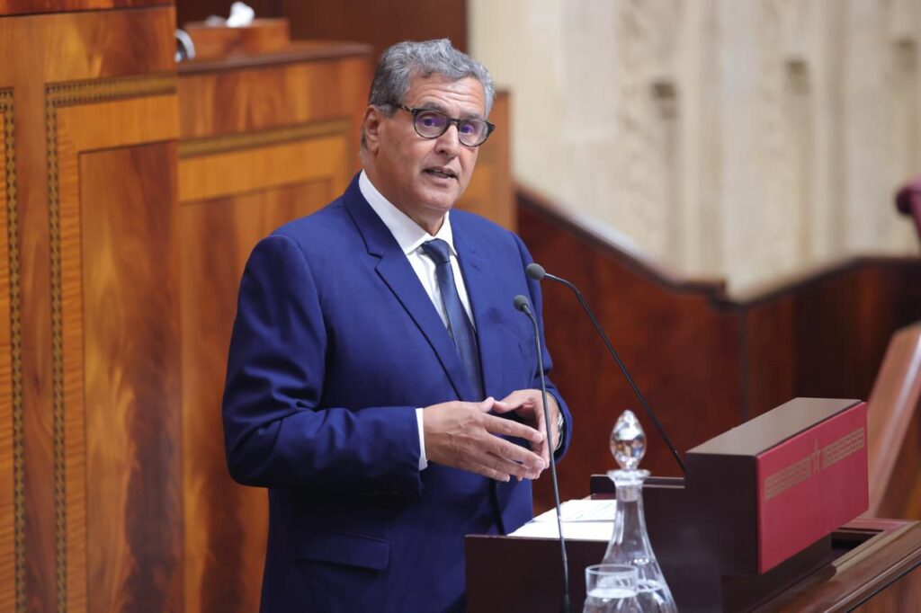 عزيز أخنوش رئيس الحكومة بمجلس النواب
