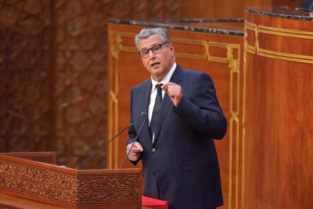 عزيز أخنوش رئيس الحكومة بمجلس المستشارين
