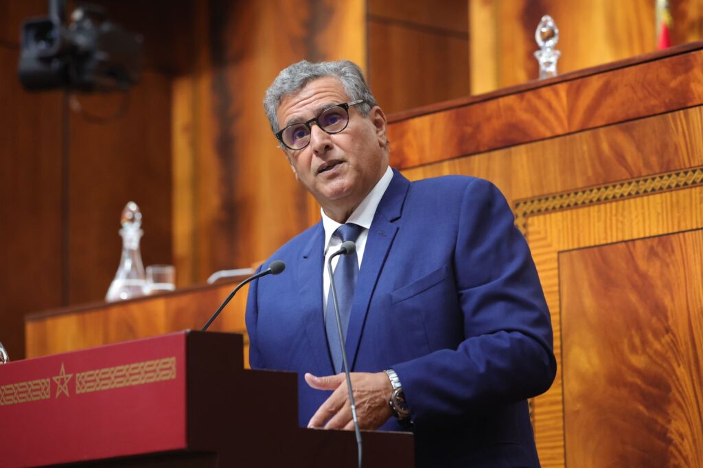 عزيز أخنوش رئيس الحكومة بمجلس النواب