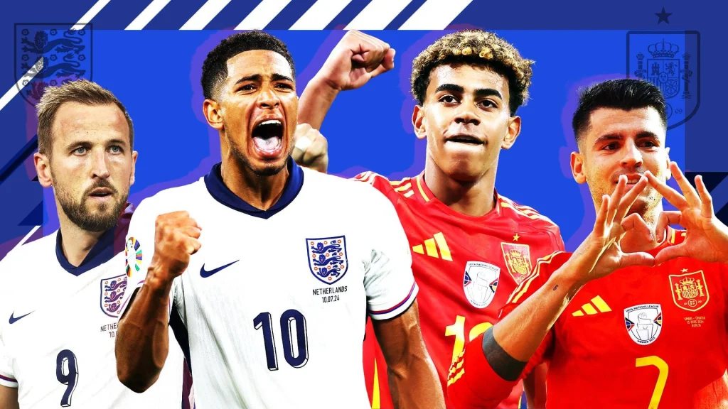 إنجلترا وإسبانيا في نهائي كأس أوروبا 2024