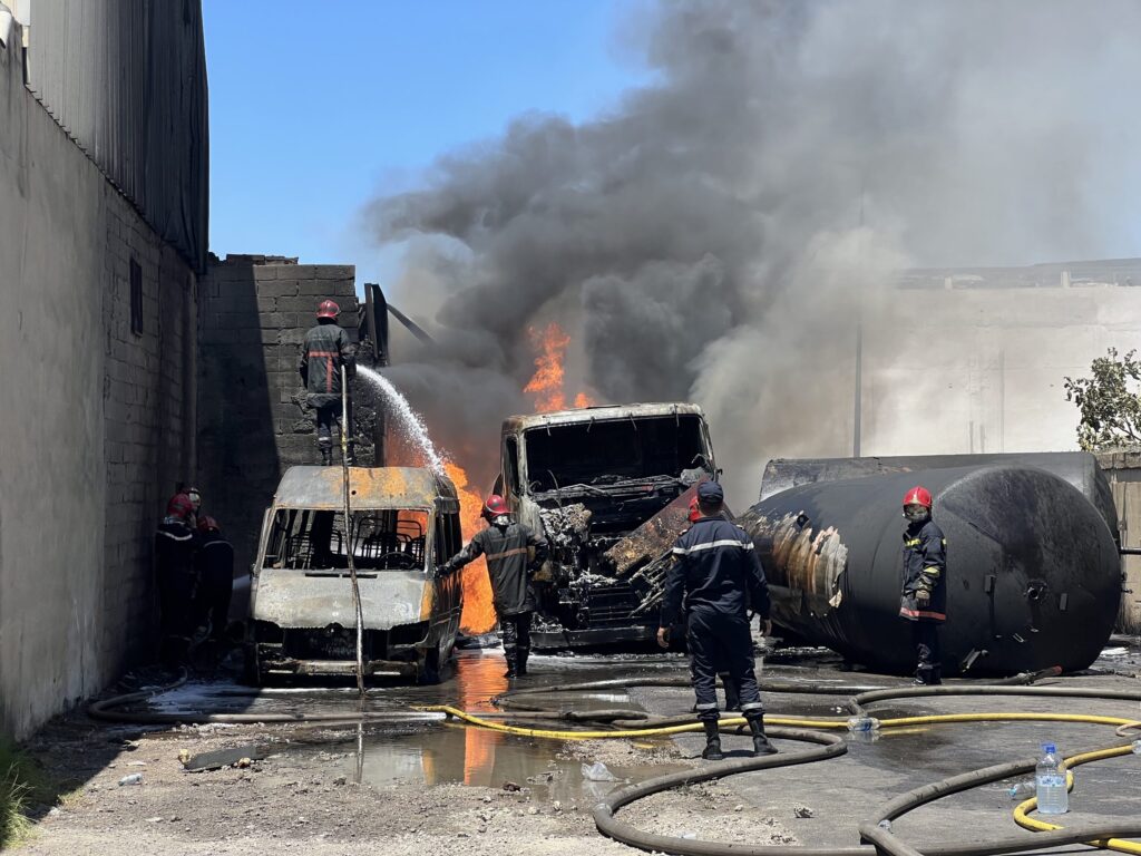 انفجار حاوية بطنجة