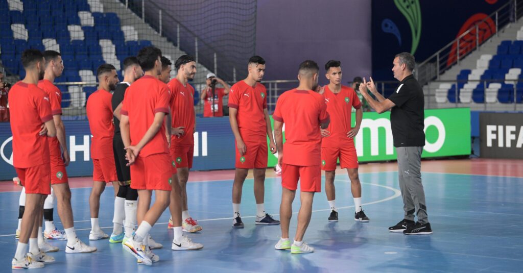 المنتخب الوطني لكرة القدم داخل القاعة يخوض آخر حصة تدريبية قبل لقاء البرازيل