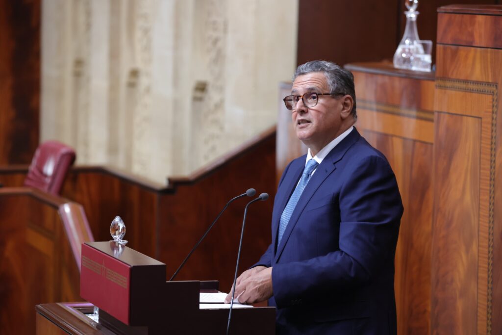 عزيز أخنوش خلال جلسة عمومية شهرية لمساءلة رئيس الحكومة