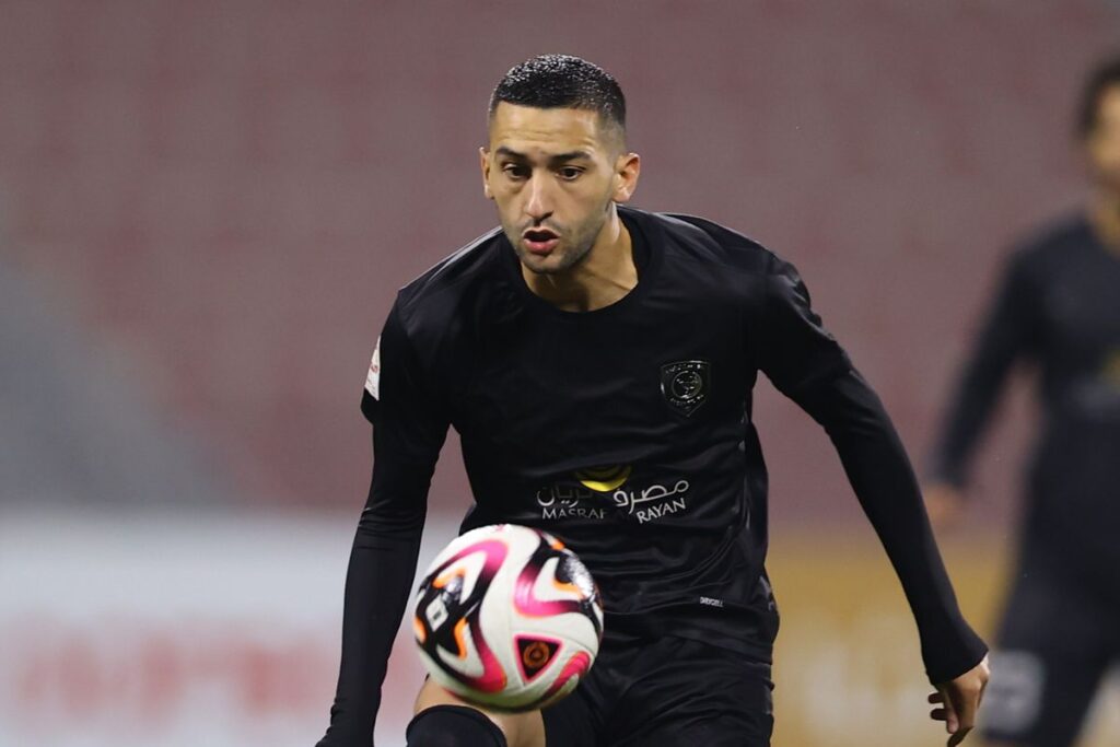 الدولي المغربي حكيم زياش لاعب نادي الدحيل القطري