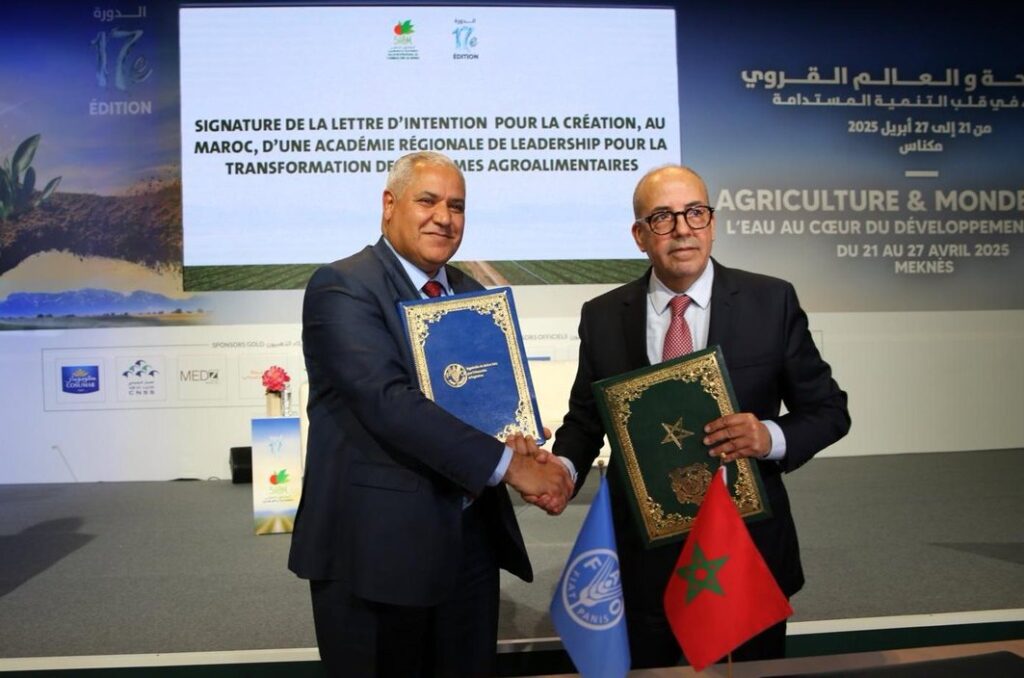 الملتقى الدولي للفلاحة.. توقيع خطاب نوايا لإنشاء فرع لأكاديمية "الفاو" الإقليمية للقيادة لتحويل النظم الزراعية بالمغرب
