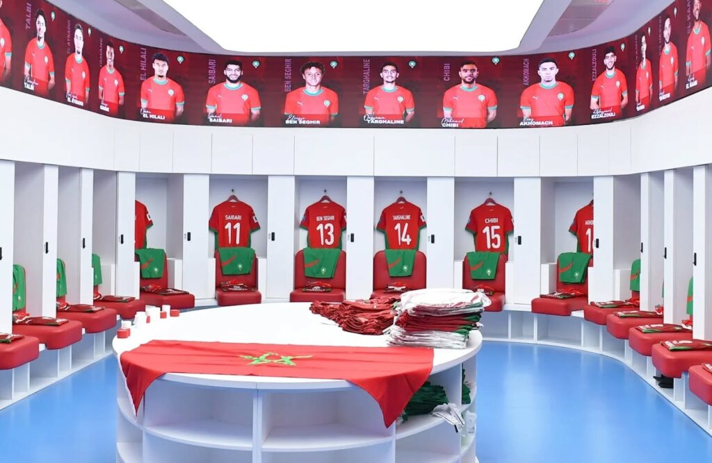 غرفة ملابس المنتخب المغربي