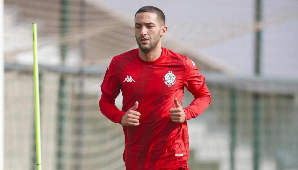 حكيم زياش في تداريب الوداد الرياضي
