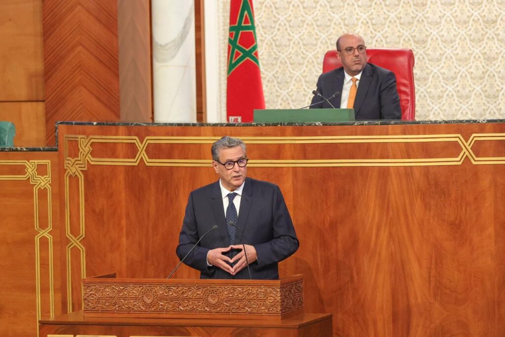 عزيز أخنوش رئيس الحكومة بمجلس المستشارين