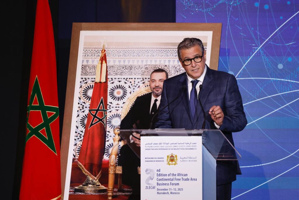 الرئيس الحكومة عزيز أخنوش في افتتاح النسخة الثانية لمنتدى أعمال منطقة التجارة الحرة القارية الإفريقية (ZLECAF)