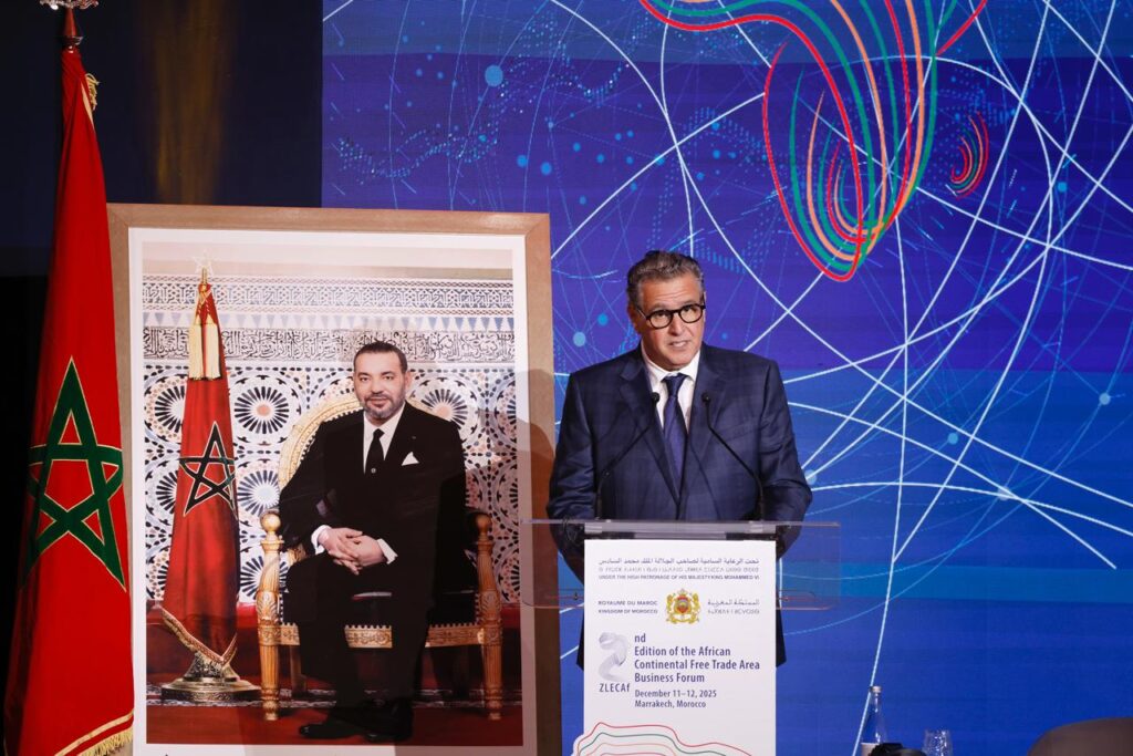الرئيس الحكومة عزيز أخنوش في افتتاح النسخة الثانية لمنتدى أعمال منطقة التجارة الحرة القارية الإفريقية (ZLECAF)