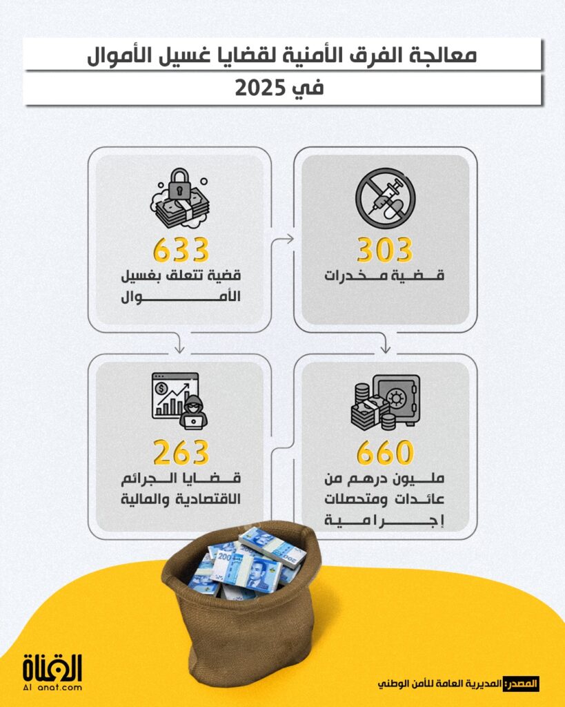 معالجة الفرق الأمنية لقضايا غسيل الأموال في 2025