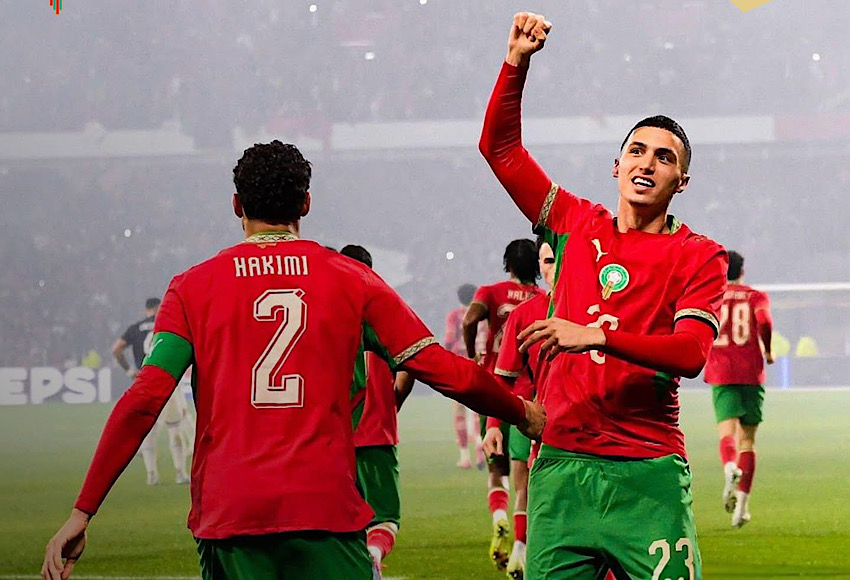 المنتخب المغربي يبرمج وديتين استعدادا لكأس العالم 2026 احتفالية بلال الخنوس وأشرف حكيمي