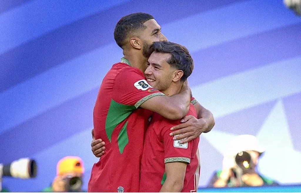 بعد وداع كأس العالم 2026.. إبراهيم دياز: القادم أفضل للمغرب احتفالية إبراهيم دياز وإسماعيل الصيباري
