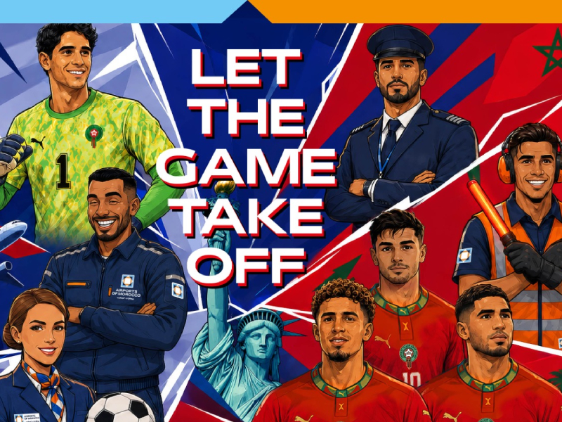 “لتنطلق اللعبة” حملة وطنية ترافق رحلة الأسود في كأس العالم مطارات المغرب تطلق حملة غير مسبوقة عشية المباراة الأولى لأسود الأطلس