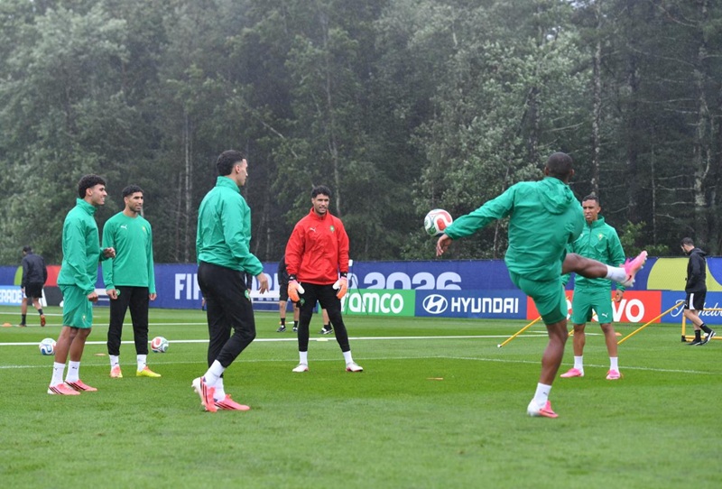المنتخب المغربي يواصل استعداداته لمواجهة فرنسا في ربع نهائي المونديال المنتخب المغربي