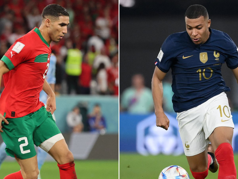 مبابي يعلق على مواجهة المغرب في ربع نهائي المونديال حكيمي ومبابي