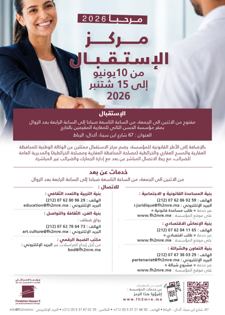 عملية مرحبا 2026.. مؤسسة الحسن الثاني تفتح مركز استقبال الجالية المغربية بالرباط
